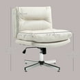 thumbnail image 2 of CoSoTower Armless Office Chair, Criss Cross Chair with Adjustable Height & Tilt Function Office, Study, Light Grey, 2 of 7
