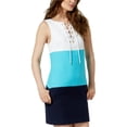 thumbnail image 1 of Trina Turk Womens Colorblocked A-line Dress, Blue, 2, 1 of 1