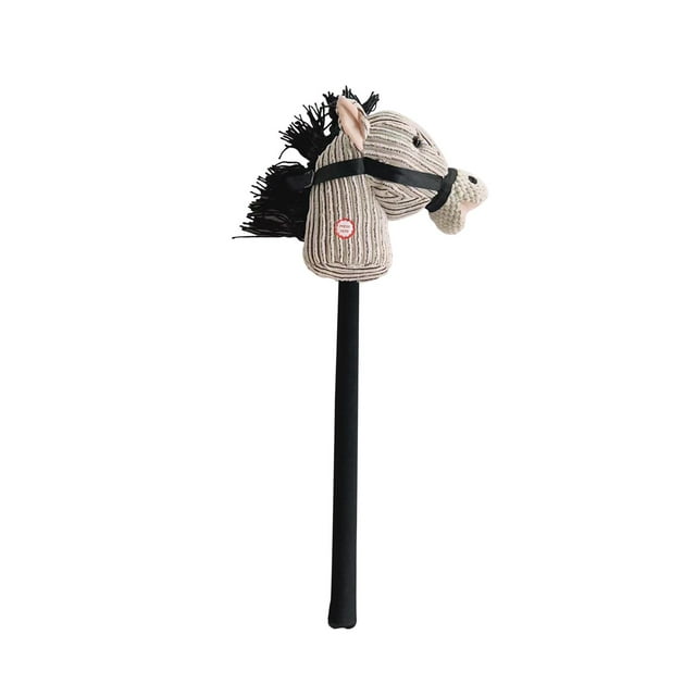 lionlar Hobby Horse Stick Toy Cartoon Performance Props for Kids 3 Years+ Gift White
