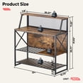 thumbnail image 6 of Bestier 3 Tier Liquor Bar Table Wine Bar Cabinet Coffee Station for Kitchen Rustic, 6 of 8