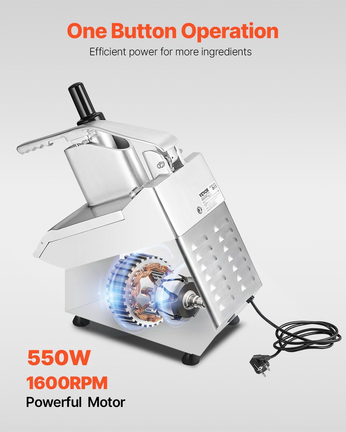 6-in-1 Food Processor & Vegetable Chopper – High-Speed Stainless Steel Blades, BPA-Free Bowl, for Kitchen & Meal Prep