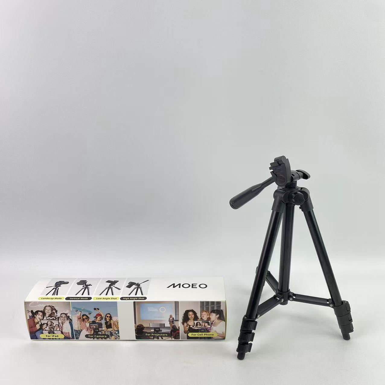MOEO Tripods for cameras,60" Camera Tripod,Cell Phone Tripod,Professional Aluminum Portable Tripod Stand with Phone Tripod Mount&1/4”Screw