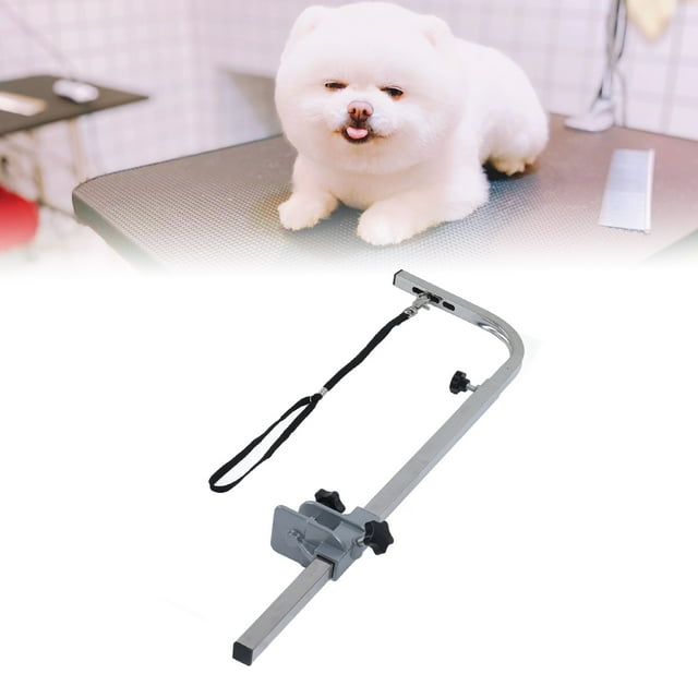 Pet Grooming Table Arms, Adjustable Height Multipurpose Dog Grooming Arm Stainless Steel Bracket Heavy Duty Aluminium Clamp for Cats Retractable