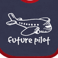 thumbnail image 4 of Inktastic Future Pilot Airplane Doodle Plane Boys or Girls Baby Bib, 4 of 4