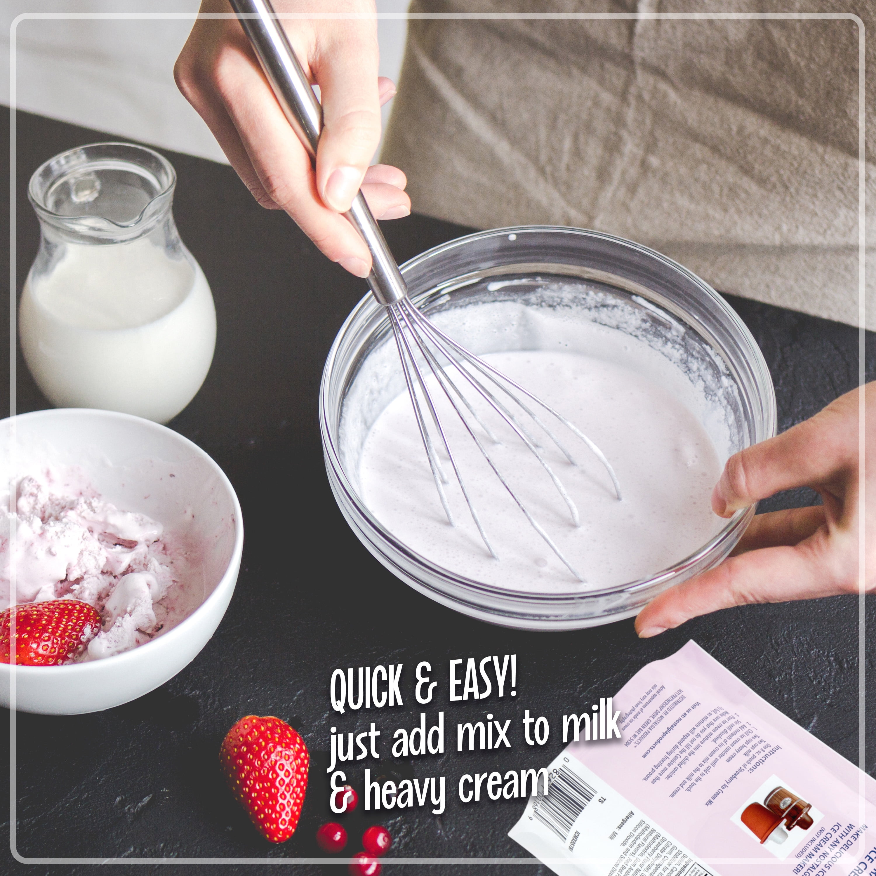 Nostalgia strawberry ice cream mix hotsell