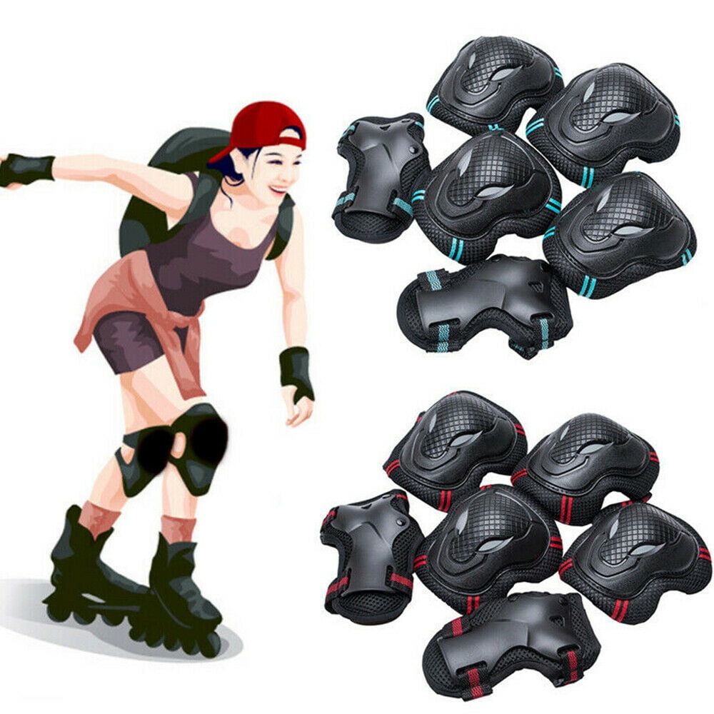 - Inline Skating Protective Gear Set with Carry Bag 6pcs Elbow Pads Wrist Guards Rollerblade for Kids SKATEWIZ Elbow and Knee Pads Adult Protect-1