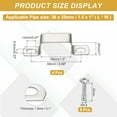 thumbnail image 2 of Uxcell 4Pcs Soporte de tubo cuadrado en forma de U, 38x25 mm, abrazadera de acero inoxidable 304, 2 of 7
