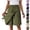 Army Green, variant on Women's Casual Elastic Waist Wrap Skort, High Waist Stretch Summer Skirt Shorts Asymmetrical Comfortable Breathable Fit Blue L
