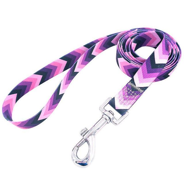 une Laisse De Chien Flche Violette Pour Collier D'animal De Compagnie, Corde De Traction Pour Animal De Compagnie De 2 Cm 120 Cm Avec Poigne