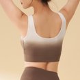thumbnail image 4 of Women Bras Gradual Hanging Shockproof Gathering Breathable Sports Bra Sports Bras for Women Brown XL, 4 of 4