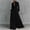 Black plus size maxi dress a1, variant on Women Plus Size Long Sleeve Button Down Maxi Dress Flowy Collared Casual Beach Vacation Holiday Travel Church Dresses, White M