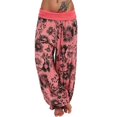 thumbnail image 1 of Pantalons Harem Floraux Grande Taille pour Femmes Pantalons Décontractés Amples, 1 of 3