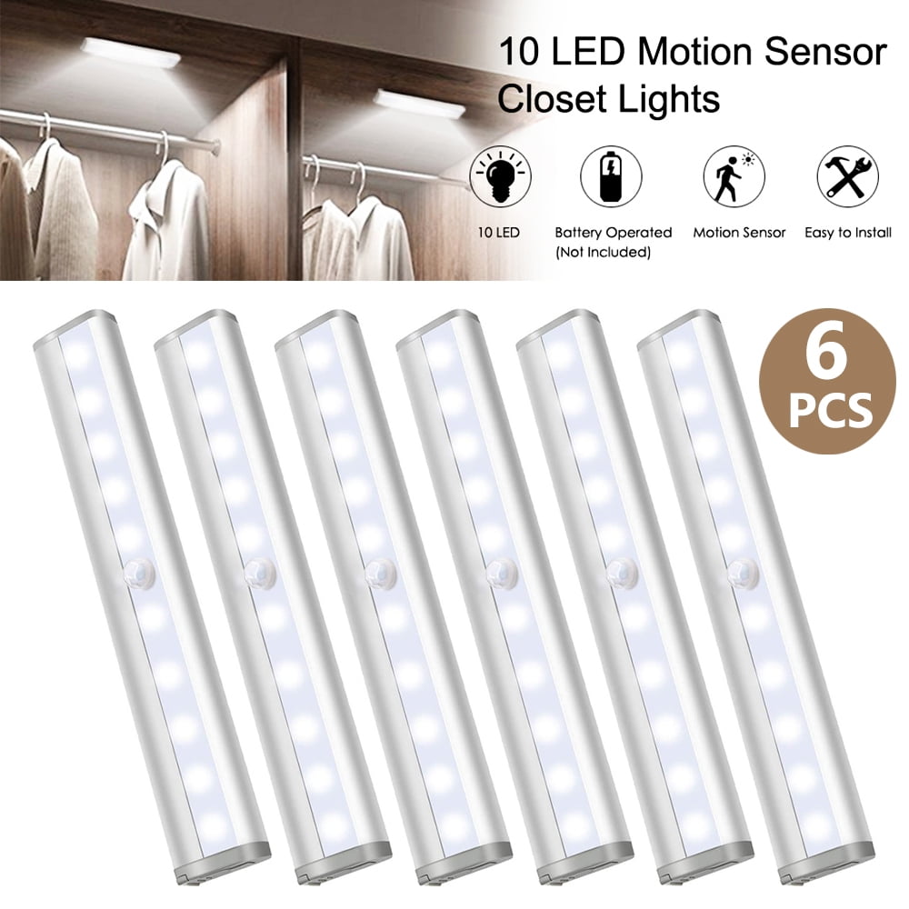 Details about   PIR Motion Sensor LED Strip Light Battery Powered Stairs Cabinet Closet Lamps