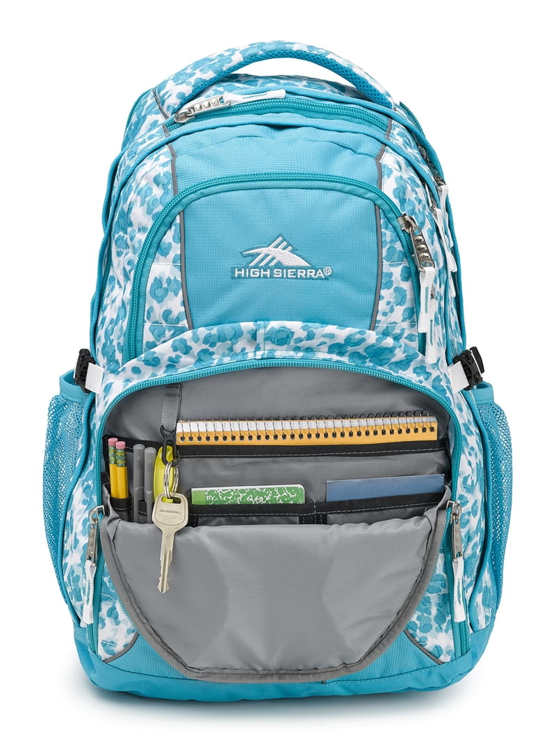 High Sierra Swerve Backpack (Tropic Leopard/Tropic Teal/White, One