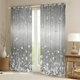 thumbnail image 2 of Homewish Chic Diamond Black Out Curtains,Glitter Print Curtains Pack of 2 (42x63 Each),Gray Silver Bedroom Curtains For Girls Kids,Super Cozy Room Decor, 2 of 6