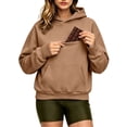 thumbnail image 6 of DHFJKG Womens Mens Hoodies With Large Pockets Long Sleeve Sweatshirt Solid Color Loose Pullover Tops, 6 of 7