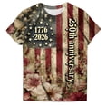 thumbnail image 6 of Leey-World 250 Years of Freedom 250th Anniversary USA Flag 4th of July Shirt Usa Shirts for Women(Brick Red,L), 6 of 7