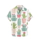 thumbnail image 1 of Camisas de Manga Larga para los Hombres Impreso Botón Turndown Collar Blusa, Casual Y Versátil Hombre Manga Corta Botón Abajo Camisas, 1 of 4