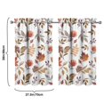 thumbnail image 4 of Fall Kitchen Curtains 39 Inch Short - 32Panel Set, Autumn Harvest Print, Rod Pocket Window Treatment for Thanksgiving, Farmhouse, Cafe, Living Room - Machine Washable, 4 of 4
