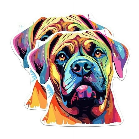 (2 Pack) Bullmastiff Dog Breed Magnets - 5 Inches On Longest Side - Choose from Over 100 Dog Breeds - for Cars, Refrigerators, Toolboxes - Made in USA - MAG1806