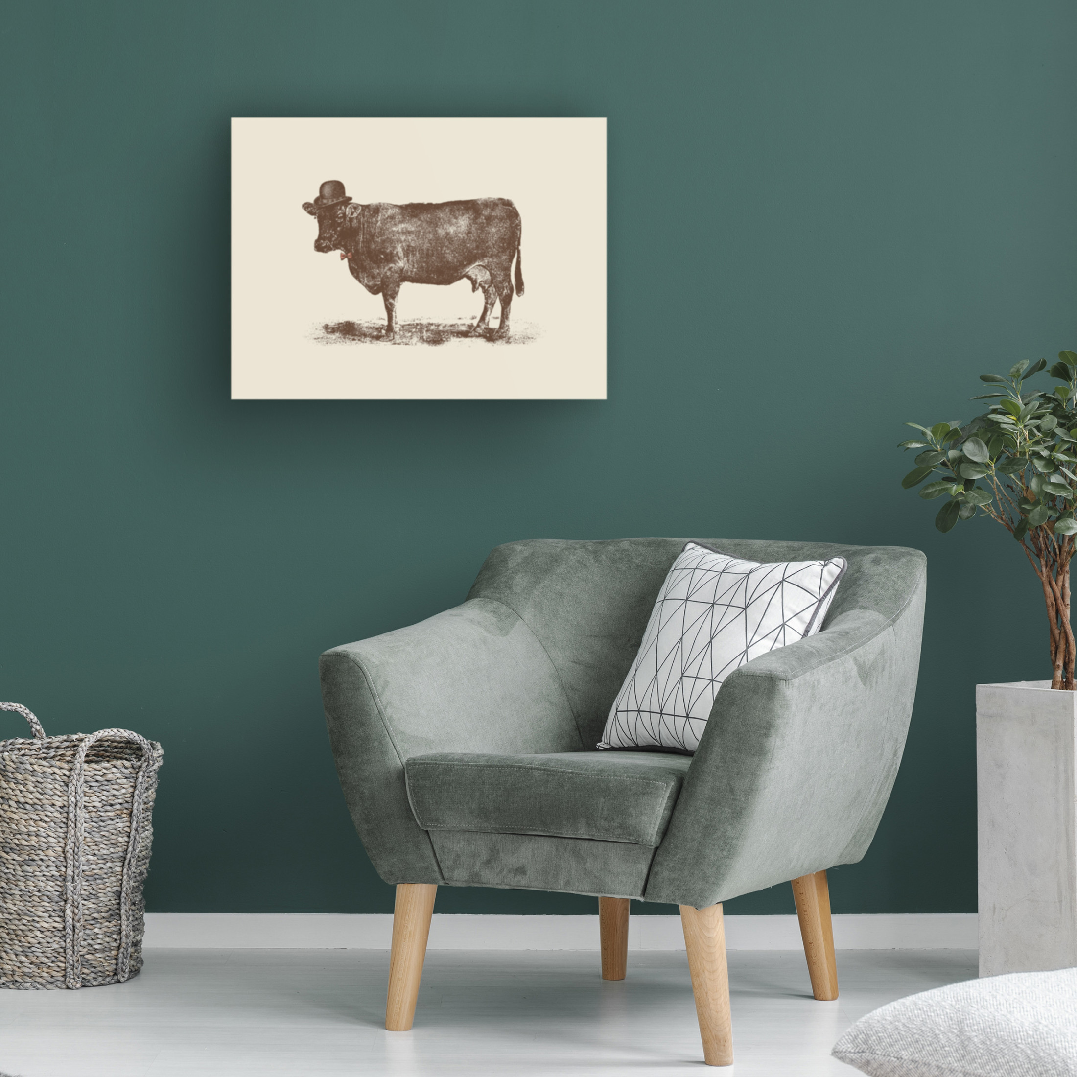 Trademark Fine Art Florent Bodart  Cow Cow Nut Canvas Wall Art