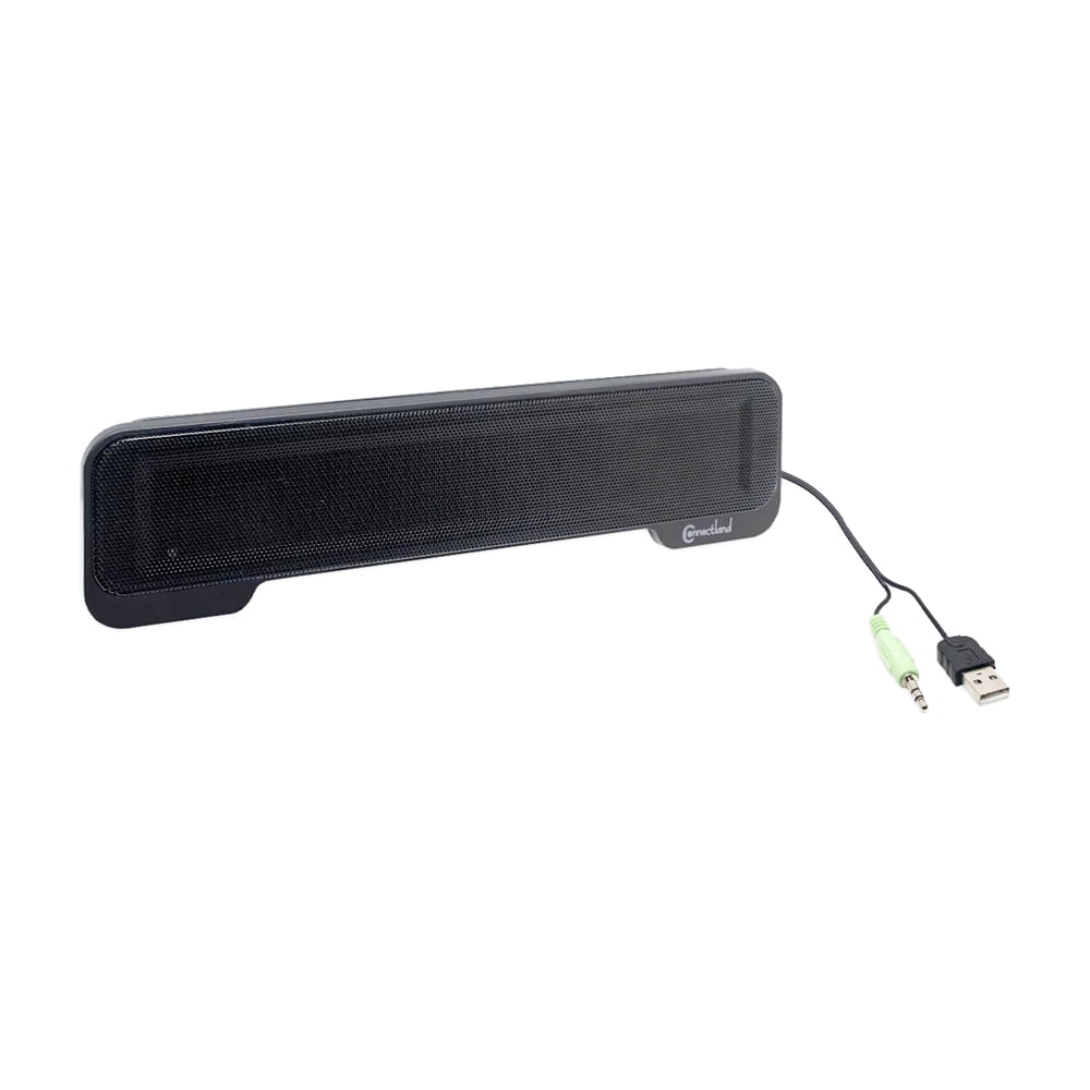Connectland 1486-CL-SPK20138 USB Computer Speakers with Sound Bar Speaker System, Black