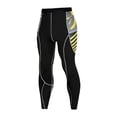 thumbnail image 4 of AJGRHE Men's Fitness Sweatpants Running Training Athletic Breathable Gym Pants Compression Pants Men UV Blocking Running Tights Gym Yoga Leggings for Athletic Workout Yellow S, 4 of 5