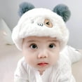 thumbnail image 3 of Children Winter Thickened Ear Protection Hat Windproof Plush Cotton Warm Cap, 3 of 10