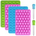 thumbnail image 1 of 4pcs Gummy Bear Candy Molds Silicone, Gummy Molds With 2 Droppers, Non-stick Silicone Candy Molds, 1 of 5