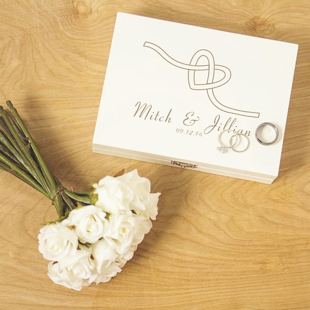 Personalized Tie the Knot Ring Bearer Pillow Keepsake Box - Walmart.com - Walmart.com