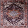 thumbnail image 1 of Ahgly Company Indoor Square Mid-Century Modern Rosy Brown Pink Oriental Area Rugs, 4' Square, 1 of 6