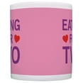 thumbnail image 3 of ThisWear Mom To Be Gift New Mom Eating for Two Expecting Pregnancy Gag 11 ounce Coffee Mug Pink, 3 of 4