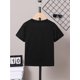 thumbnail image 3 of Colorful Dinosaur Chart" Boys' Summer T-Shirt - Soft, Breathable Cotton, Casual Short Sleeve Crew Neck Top, Machine Washable, for Youngsters, Casual Boys Tee|Vibrant Youngsters Apparel tee, 3 of 7