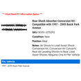 thumbnail image 2 of Rear Shock Absorber Conversion Kit - Compatible with 1997 - 2005 Buick Park Avenue 1998 1999 2000 2001 2002 2003 2004, 2 of 2