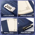 thumbnail image 4 of 8.3x5.8in, A5 Notebook Journal con candado, Vintage Lock Journal Password Notebook con bolígrafo y caja de regalo, Lock Diary Planner Organizador para hombres y mujeres,Blue, 4 of 5