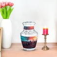 thumbnail image 7 of JAGASY Bike Small Urn for Sister, Blue Urn for Ashes Adult Male & Female, Sunset Cemetery Trees Decorative Urns for Human Ashes Keepsake, Memorial Cremation Urns for Brother, (3 Inch), 7 of 7