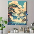 thumbnail image 4 of Qisvanset Japanese Waterfall Landscape Canvas Art 15.75x11.81 Inches, 4 of 8