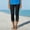 Black, variant on Women's Lace Patchwork Legging Capris Elastic Waist 7/8 Length Layering Casual Daily Bottoms Solid Color Stretchy Soft Comfortable Slim Fit Trousers