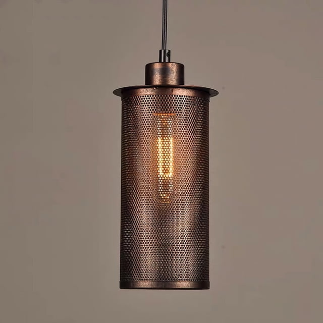Lámpara De Techo Vintage Luz Colgante Retro Lámpara Colgante De Hierro Lámpara Elegante Sombra Breve Estilo Industrial Luz De Suspensión Para Dormitorio Sala De Estar Café Hotel Bar Galería De Arte Advancent HA025266-02
