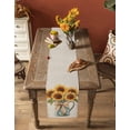 thumbnail image 5 of Sunflower Table Runner 72 Inches, Summer Farm Vintage Flower Watercolor Bow Bed Runner Dresser Scarves Tabletop for Indoor Outdoor Parties/Ceremony/Banquet, 16" x 72", 5 of 8