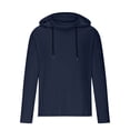 thumbnail image 6 of Gifts Dianli Casual Unisex Summer Solid-Color Long Sleeve Hooded Sun-Protection Top with Face Mask and Side Zipper Sunscreen Jacket Lightweight Breathable UV Protection Outdoor Travel, 6 of 9