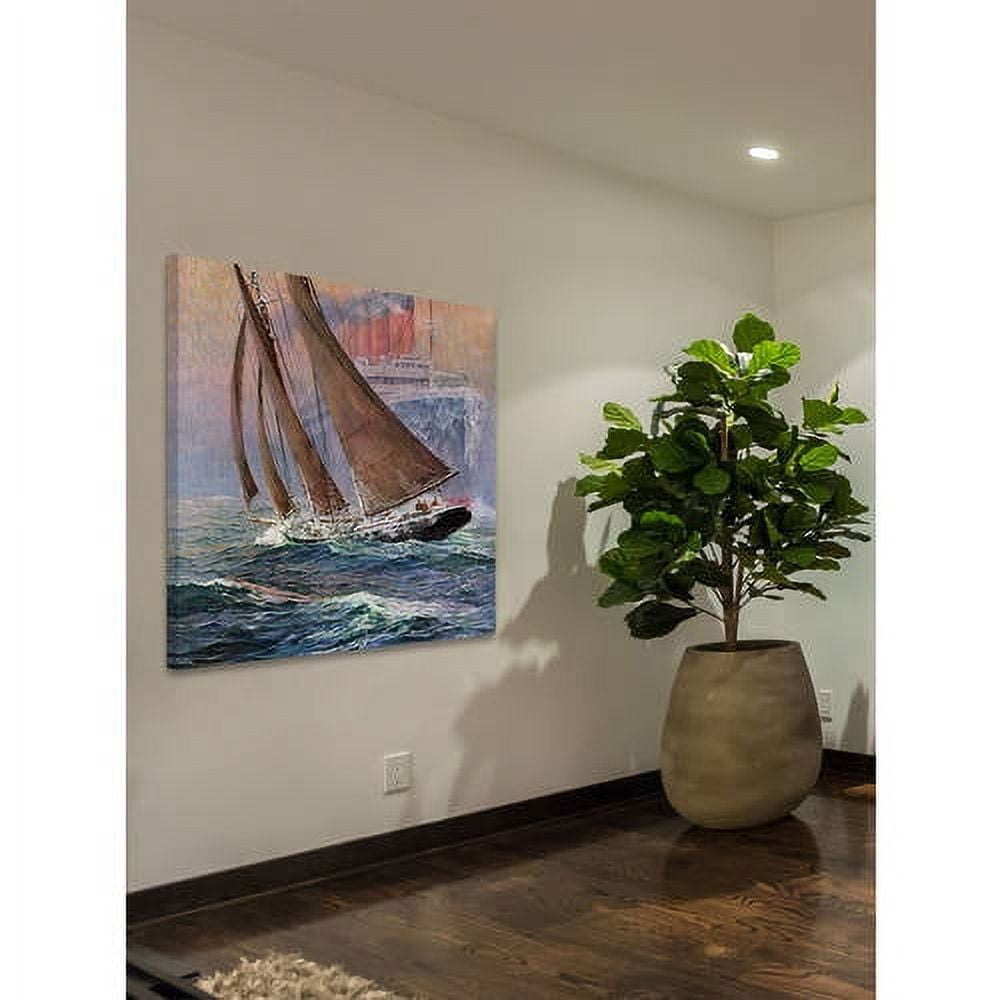 "Watch Those Waves!" Painting Print on Wrapped Canvas