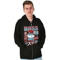 thumbnail image 3 of The Smurfs Cool Kanji Boss Papa Men Big & Tall Zip Hoodie Brisco Brands 2X, 3 of 5