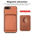 thumbnail image 7 of Cutyskin Carbon Fiber Texture PU Leather Case for iPhone 7 Plus/8 Plus, with Detachable Card Holder, Compatible Magsafe Charging, Ultra Thin Design Shockproof Phone Case, Brown, 7 of 7