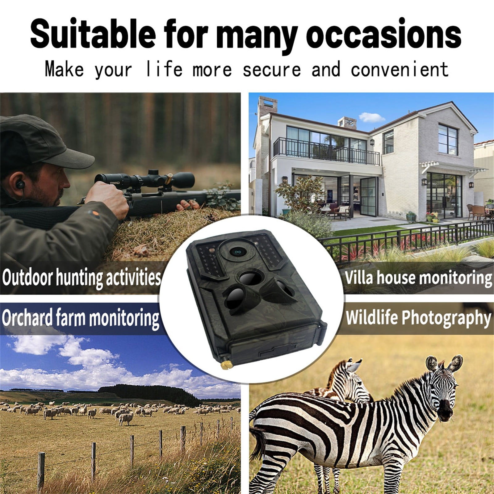 Outdoor PIR Trail Monitoring Camera With 16MP HD Imaging, Infrared Night Vision, IP54 Weather Resistance, Long Standby On AA Batteries, Interval And Motion Capture For Wildlife Surveillance