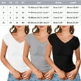 thumbnail image 3 of YUHAOTIN Female Teen Summer Tops Women V Neck T Shirt Basic Top Slim Fit Off Shoulder Casual T Shirt 2024 Summer Clothing Women's T-Shirts Graphic Dogs Womens Short Sleeve Tops Dressy Casual, 3 of 4