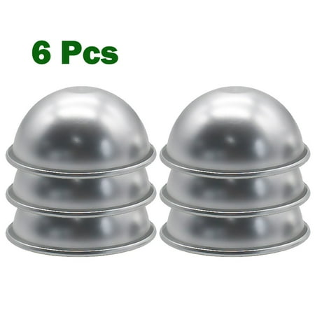 

6x 3D Aluminum Bath Bomb Molds Half Ball Cake Moulds Chocolate Baking Pan
