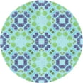 thumbnail image 1 of Ahgly Company Machine Washable Indoor Round Transitional Aquamarine Green Area Rugs, 7' Round, 1 of 7