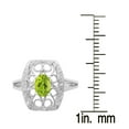 thumbnail image 3 of Sterling Silver with Natural Peridot and White Topaz Swirl Ring, 3 of 3