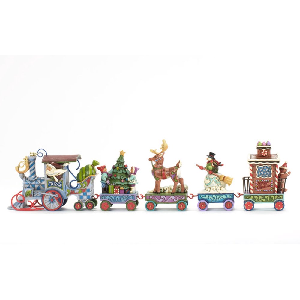 Jim Shore Holiday Mini North Star Express Train 5 piece Set 4036686
